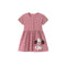 MyKids-USA® Puppy and Striped Pattern Short Sleeves Dress for Stylish Girls-0