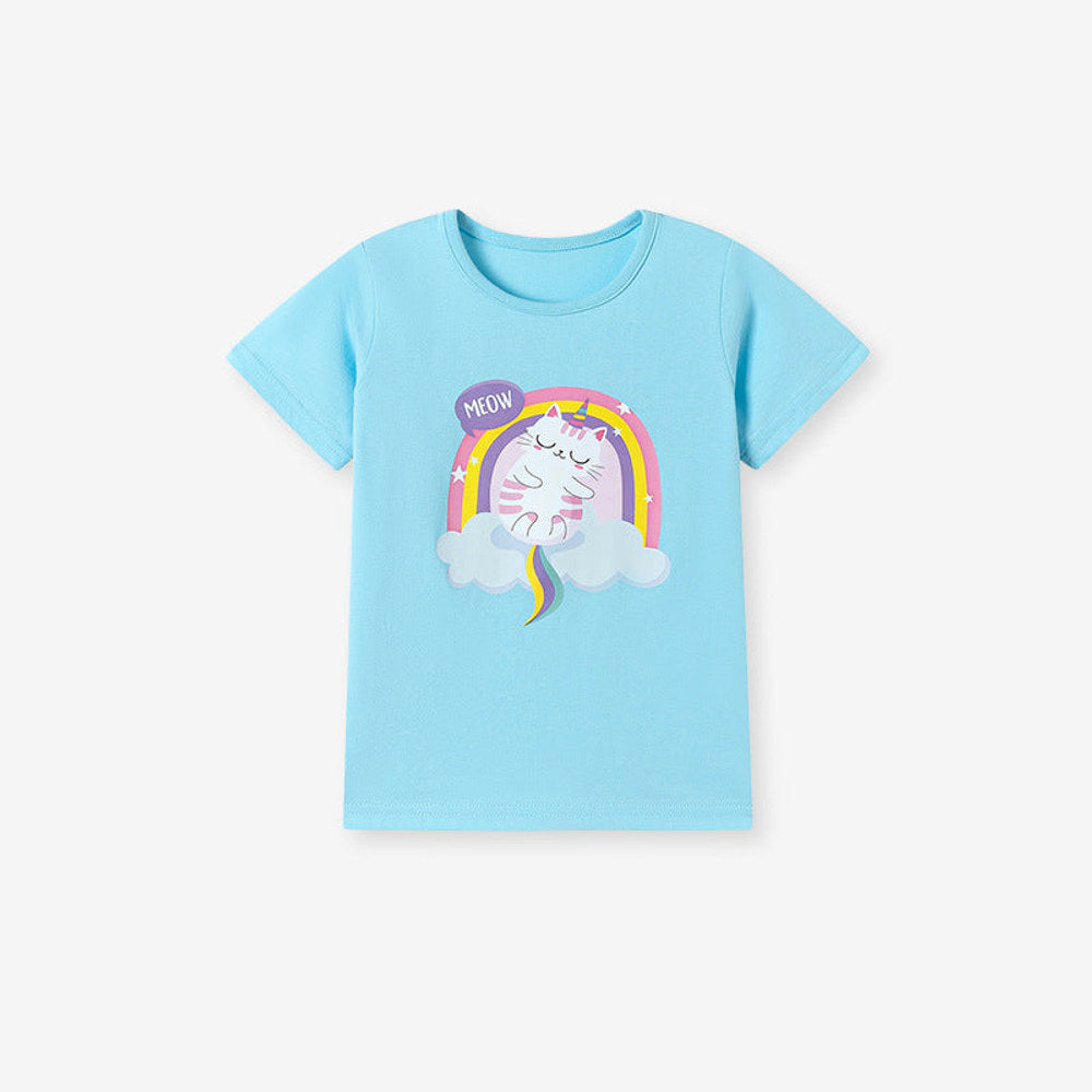 MyKids-USA® Kids’ Cartoon Pattern Short Sleeves T-shirt in European and American Style for-1