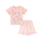 MyKids-USA® Baby Kids Girls Short Sleeves Animals Pattern T-shirt and Striped Shorts Clothing Set-4