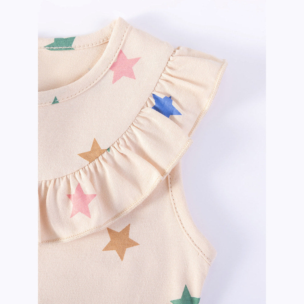 MyKids-USA® Stars Pattern Sleeveless Dress for Stylish Girls-2
