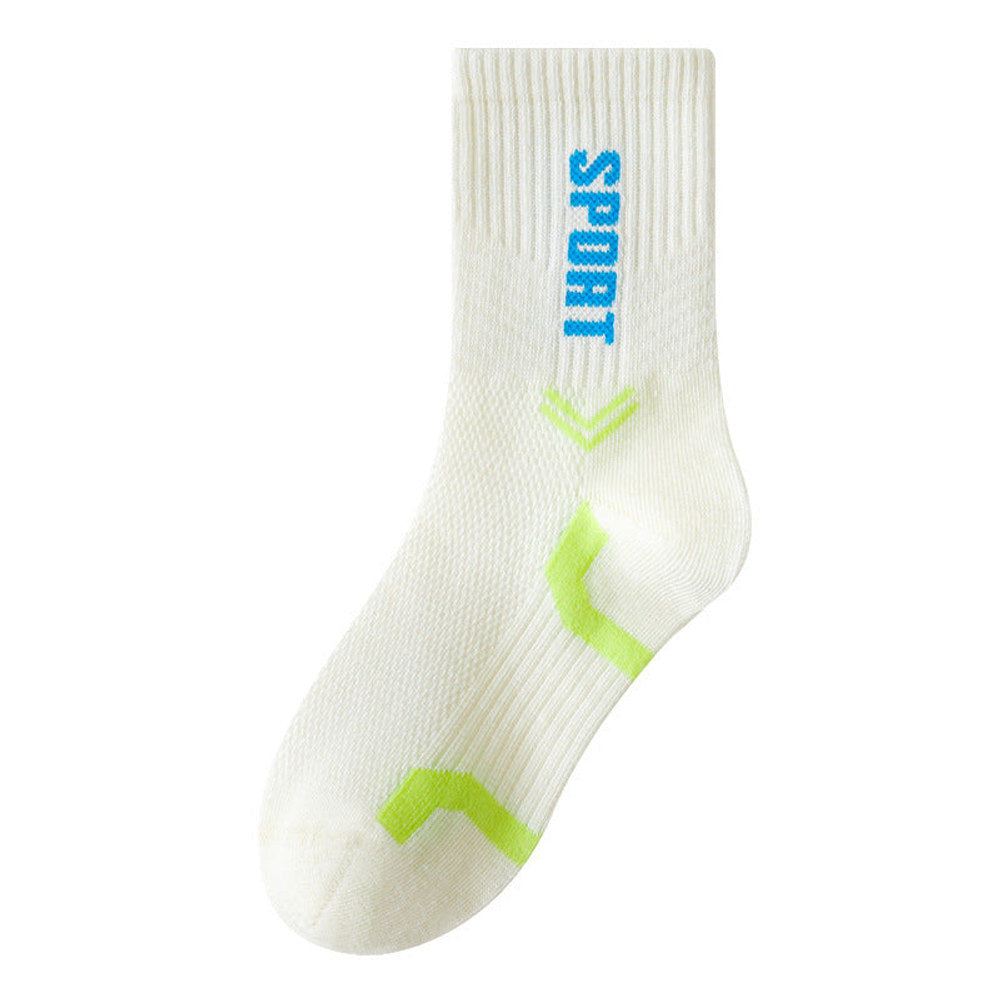 MyKids-USA® Kids Breathable Letters Pattern Sporty Socks Set-4