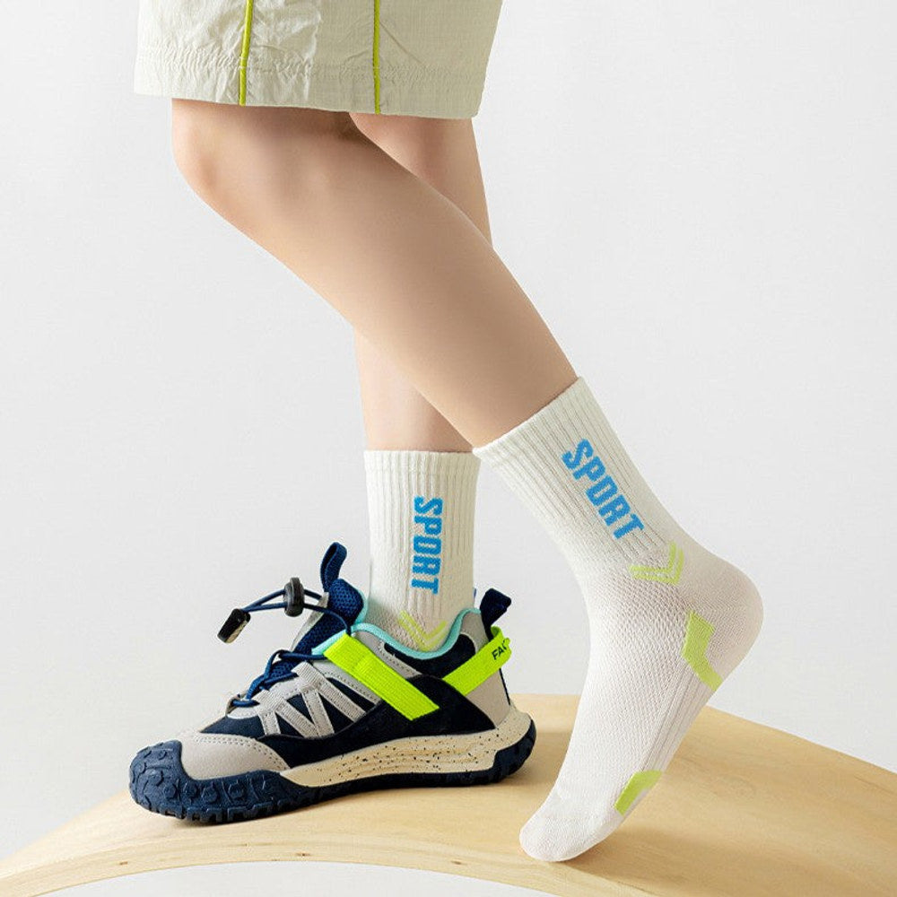 MyKids-USA® Kids Breathable Letters Pattern Sporty Socks Set-2