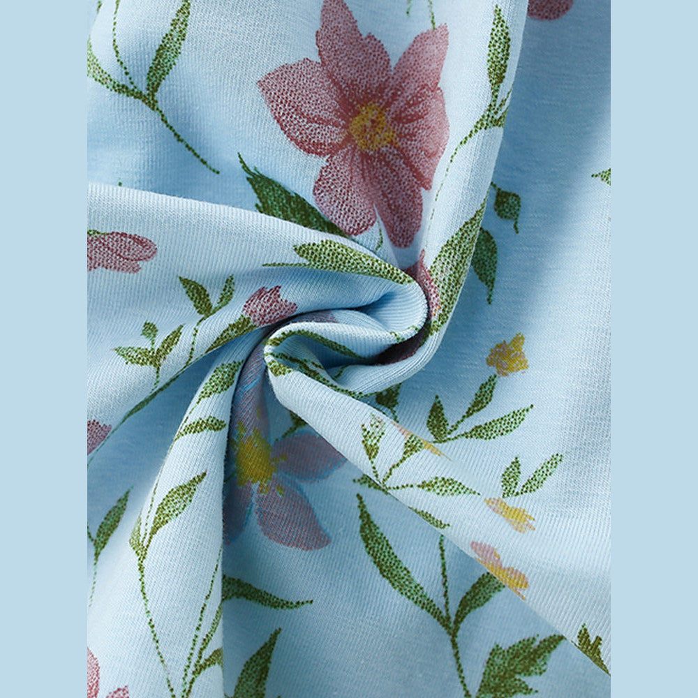 MyKids-USA® Short Sleeves Floral Dress for Stylish Girls-2