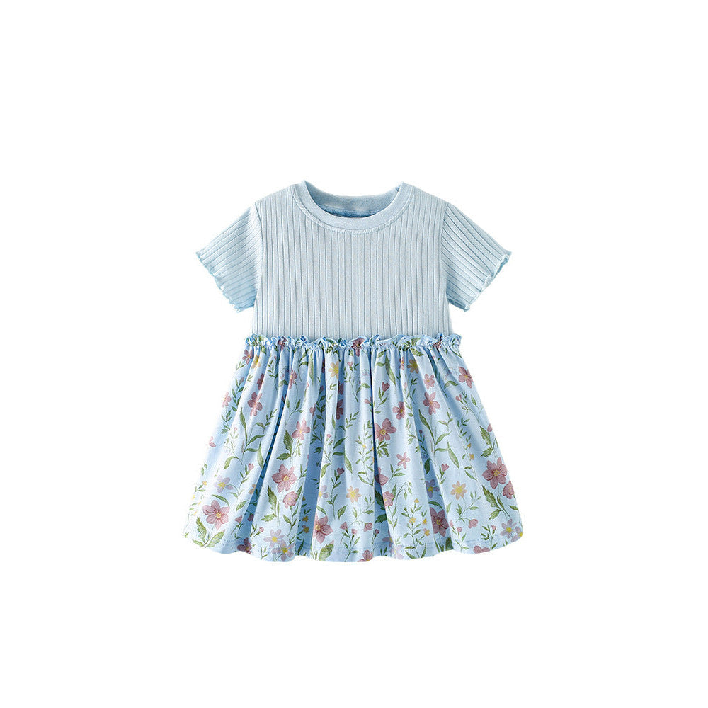MyKids-USA® Short Sleeves Floral Dress for Stylish Girls-4
