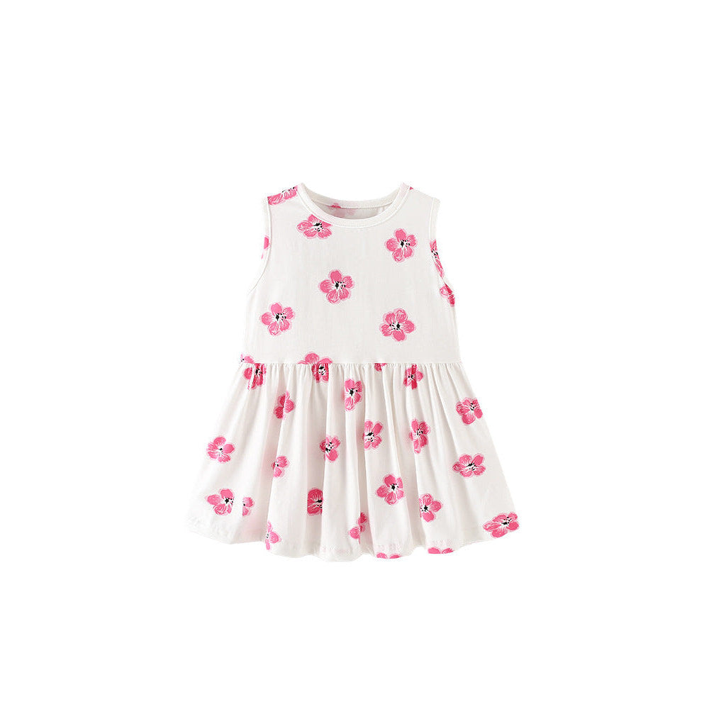 MyKids-USA® Baby Kids Girls Sleeveless Floral Pattern Dress-4