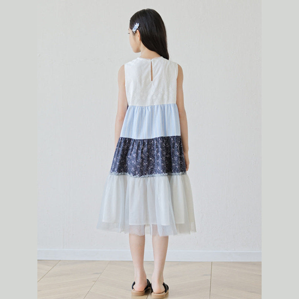 MyKids-USA® Sleeveless Color Patchwork Dress for Stylish Girls-2